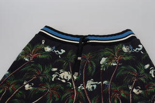 Dolce & Gabbana Volcano Print Casual Knee-Length Shorts