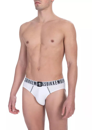 Bikkembergs White Cotton Men's Brief