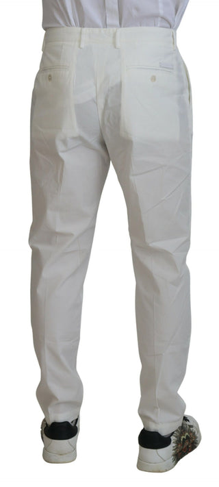 Dolce & Gabbana Elegant White Cotton Chino Pants