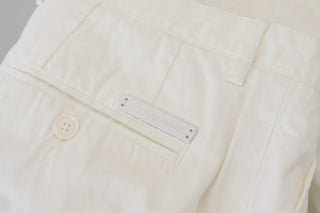 Dolce & Gabbana Elegant White Cotton Chino Pants