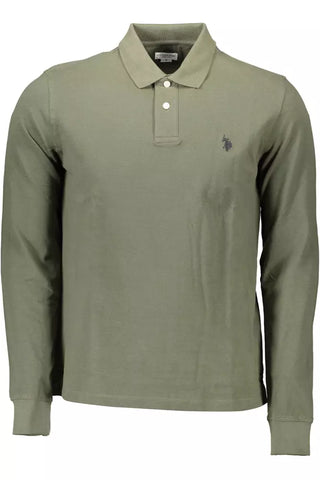 U.S. POLO ASSN. Green Cotton Men Polo Shirt