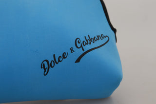 Dolce &amp; Gabbana Elegant Blue Polyamide Pouch Bag