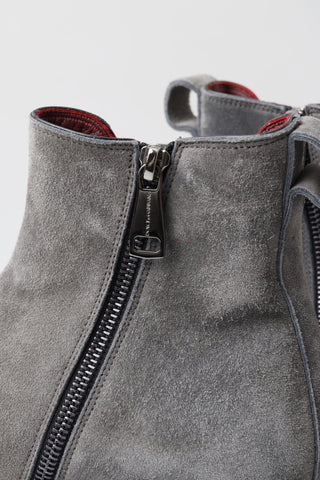 Dolce &amp; Gabbana Elegant Gray Chelsea Leather Boots