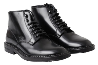 Dolce &amp; Gabbana Elegant Black Leather Men's Boots