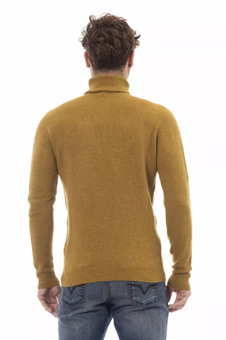 Alpha Studio Brown Alpaca Men Sweater