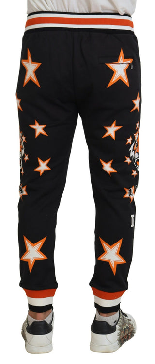 Dolce & Gabbana Elegant Black Star Casual Sweatpants