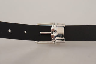 Dolce &amp; Gabbana Elegant Leather Belt with Metal Buckle