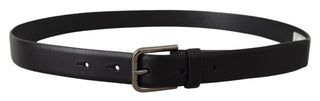 Dolce &amp; Gabbana Elegant Black Leather Classic Belt