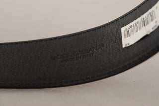 Dolce &amp; Gabbana Elegant Black Leather Belt