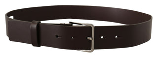 Dolce &amp; Gabbana Elegant Dark Brown Leather Belt