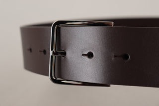 Dolce &amp; Gabbana Elegant Dark Brown Leather Belt