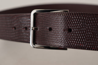 Dolce &amp; Gabbana Elegant Dark Brown Leather Belt