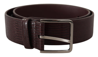 Dolce &amp; Gabbana Elegant Dark Brown Leather Belt