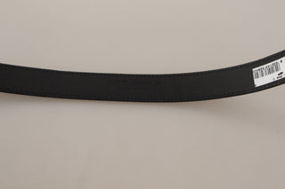 Dolce &amp; Gabbana Elegant Black Canvas &amp; Leather Belt