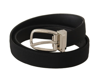 Dolce &amp; Gabbana Elegant Engraved Buckle Leather Belt