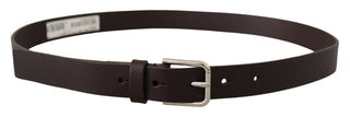 Dolce &amp; Gabbana Elegant Leather Belt With Logo Buckle