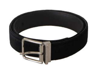 Dolce &amp; Gabbana Sophisticated Velvet Leather Belt