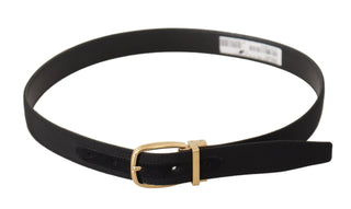 Dolce &amp; Gabbana Elegant Black Leather Belt