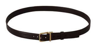 Dolce &amp; Gabbana Elegant Leather Belt with Metal Buckle