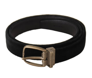 Dolce &amp; Gabbana Elegant Black Leather Designer Belt