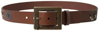 Dolce &amp; Gabbana Elegant Leather Belt with Metal Buckle