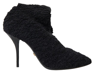 Dolce &amp; Gabbana Elegant Virgin Wool Mid Calf Boots