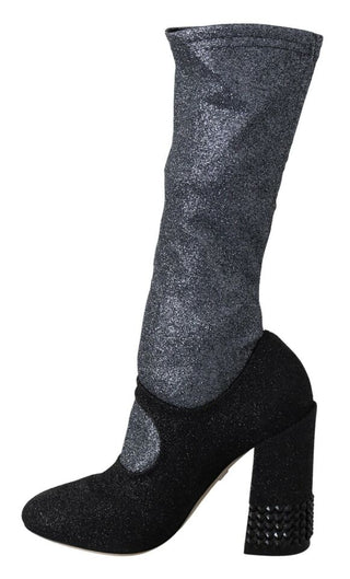 Dolce &amp; Gabbana Glamorous Crystal-Embellished Booties