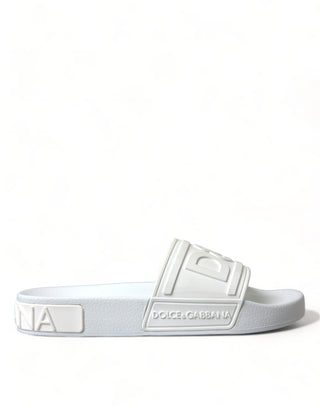 Dolce & Gabbana Elegant White Logo Slides