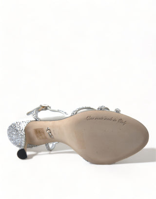 Dolce & Gabbana Elegant Crystal Embellished Heels Sandals