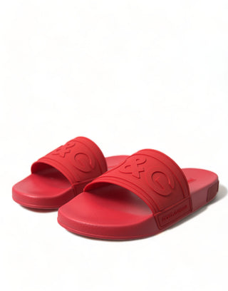 Dolce &amp; Gabbana Radiant Red Men's Slide Sandals