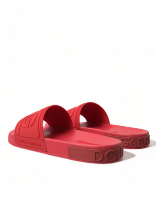 Dolce &amp; Gabbana Radiant Red Men's Slide Sandals