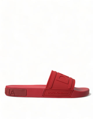 Dolce &amp; Gabbana Radiant Red Men's Slide Sandals