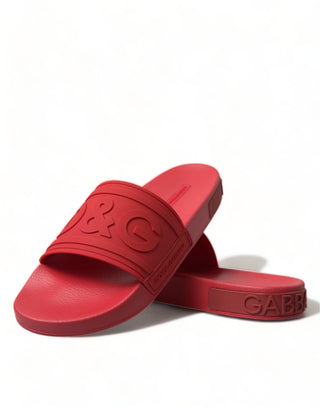 Dolce &amp; Gabbana Radiant Red Men's Slide Sandals