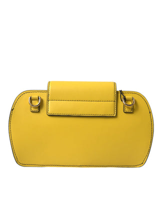 Dolce &amp; Gabbana Exquisite Yellow Leather Eyewear Case