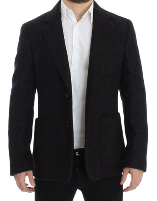 Dolce &amp; Gabbana Bordeaux Alpaga Two-Button Blazer Jacket