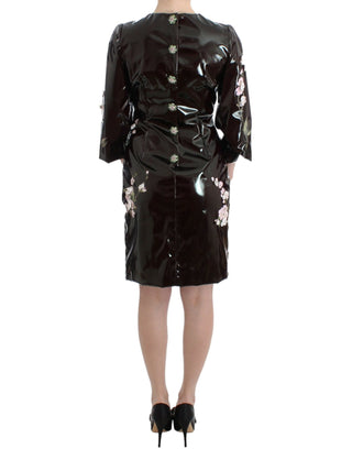 Dolce &amp; Gabbana Elegant Floral Embellished Shift Dress