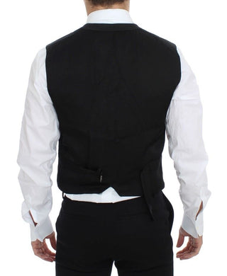 Dolce & Gabbana Elegant Black Cotton Blend Dress Vest