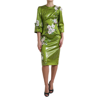 Dolce &amp; Gabbana Floral Elegance Midi Sheath Dress