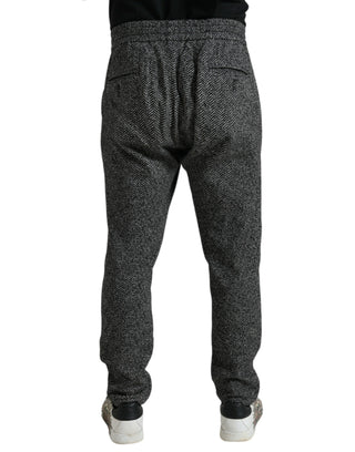 Dolce & Gabbana Dark Gray Fantasy Cotton Men Sweatpants Pants