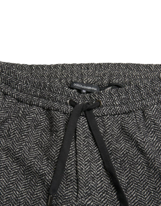 Dolce & Gabbana Dark Gray Fantasy Cotton Men Sweatpants Pants
