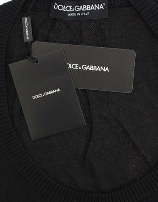 Dolce &amp; Gabbana Elegant Black Deep Crewneck Sweater