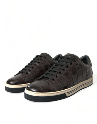 Dolce &amp; Gabbana Elegant Exotic Leather Low-Top Sneakers