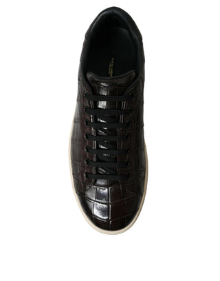 Dolce &amp; Gabbana Elegant Exotic Leather Low-Top Sneakers