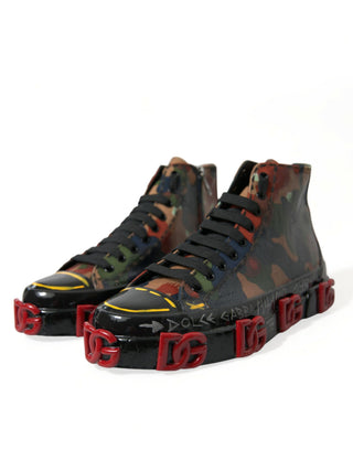 Dolce &amp; Gabbana Chic Multicolor High-Top Sneakers