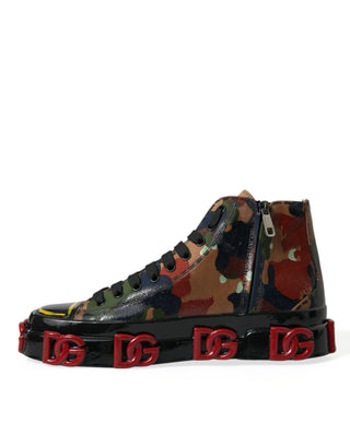 Dolce &amp; Gabbana Chic Multicolor High-Top Sneakers