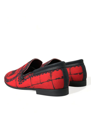 Dolce &amp; Gabbana Torero-Inspired Luxe Red &amp; Black Loafers