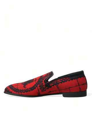 Dolce &amp; Gabbana Torero-Inspired Luxe Red &amp; Black Loafers