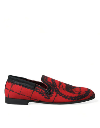 Dolce & Gabbana Torero-Inspired Luxe Red & Black Loafers