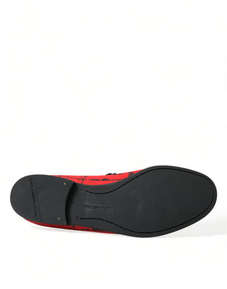 Dolce &amp; Gabbana Torero-Inspired Luxe Red &amp; Black Loafers