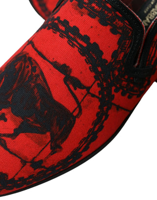 Dolce &amp; Gabbana Torero-Inspired Luxe Red &amp; Black Loafers